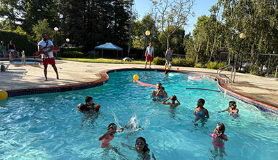 Professional HOA lifeguard team providing elite pool safety services at luxury Southern California community